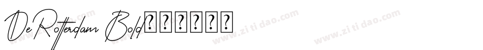 De Rotterdam Bold字体转换